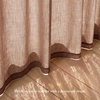 NICETOWN Floral Linen Curtains 84 inches Long Pink Pattern Printed for Girls Bedroom Nursery, Boho Farmhouse Window Sheer Curtain Drapes Aesthetic Light Filtering Privacy 2 Panel Sets, 55″ W(Terracotta)