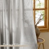 NICETOWN Floral Linen Curtains 84 inches Long Pink Pattern Printed for Girls Bedroom Nursery, Boho Farmhouse Window Sheer Curtain Drapes Aesthetic Light Filtering Privacy 2 Panel Sets, 55″ W(Seedpearl)