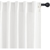NICETOWN Floral Linen Curtains 84 inches Long Pink Pattern Printed for Girls Bedroom Nursery, Boho Farmhouse Window Sheer Curtain Drapes Aesthetic Light Filtering Privacy 2 Panel Sets, 55″ W(White)