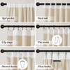 NICETOWN Floral Linen Curtains 84 inches Long Pink Pattern Printed for Girls Bedroom Nursery, Boho Farmhouse Window Sheer Curtain Drapes Aesthetic Light Filtering Privacy 2 Panel Sets, 55″ W(Natural)