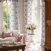 NICETOWN Floral Linen Curtains 84 inches Long Pink Pattern Printed for Girls Bedroom Nursery, Boho Farmhouse Window Sheer Curtain Drapes Aesthetic Light Filtering Privacy 2 Panel Sets, 55″ W(Z- Pink 2)