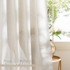 NICETOWN Floral Linen Curtains 84 inches Long Pink Pattern Printed for Girls Bedroom Nursery, Boho Farmhouse Window Sheer Curtain Drapes Aesthetic Light Filtering Privacy 2 Panel Sets, 55″ W(Linen)