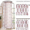 NICETOWN Floral Linen Curtains 84 inches Long Pink Pattern Printed for Girls Bedroom Nursery, Boho Farmhouse Window Sheer Curtain Drapes Aesthetic Light Filtering Privacy 2 Panel Sets, 55″ W(Z- Pink 1)