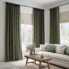 NICETOWN Floral Linen Curtains 84 inches Long Pink Pattern Printed for Girls Bedroom Nursery, Boho Farmhouse Window Sheer Curtain Drapes Aesthetic Light Filtering Privacy 2 Panel Sets, 55″ W(Greyish Moss)