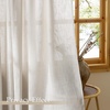 NICETOWN Floral Linen Curtains 84 inches Long Pink Pattern Printed for Girls Bedroom Nursery, Boho Farmhouse Window Sheer Curtain Drapes Aesthetic Light Filtering Privacy 2 Panel Sets, 55″ W(Fog Grey)