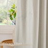 NICETOWN Floral Linen Curtains 84 inches Long Pink Pattern Printed for Girls Bedroom Nursery, Boho Farmhouse Window Sheer Curtain Drapes Aesthetic Light Filtering Privacy 2 Panel Sets, 55″ W(Beige)