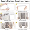 NICETOWN Glass Door Curtains Linen Blended, Farmhouse French Door Blinds Boho Print Privacy Window Treatment Covering for Patio Front Tieback Include, W26 x L72 inch, Greyish White, 1 Panel(Greyish White)