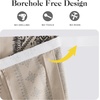 NICETOWN Glass Door Curtains Linen Blended, Farmhouse French Door Blinds Boho Print Privacy Window Treatment Covering for Patio Front Tieback Include, W26 x L72 inch, Greyish White, 1 Panel(Angora)