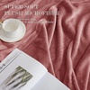 NICETOWN Grey Fleece Twin Blanket – 300GSM Soft Lightweight Plush Cozy Twin Blankets for Bed, Sofa, Couch, Travel, Camping, 60×80 inches(Dusty Pink)