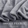 NICETOWN Grey Fleece Twin Blanket – 300GSM Soft Lightweight Plush Cozy Twin Blankets for Bed, Sofa, Couch, Travel, Camping, 60×80 inches(Light Grey)