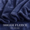 NICETOWN Grey Fleece Twin Blanket – 300GSM Soft Lightweight Plush Cozy Twin Blankets for Bed, Sofa, Couch, Travel, Camping, 60×80 inches(Navy Blue)