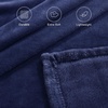 NICETOWN Grey Fleece Twin Blanket – 300GSM Soft Lightweight Plush Cozy Twin Blankets for Bed, Sofa, Couch, Travel, Camping, 60×80 inches(Navy Blue)