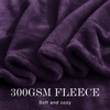 NICETOWN Grey Fleece Twin Blanket – 300GSM Soft Lightweight Plush Cozy Twin Blankets for Bed, Sofa, Couch, Travel, Camping, 60×80 inches(Purple)