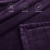 NICETOWN Grey Fleece Twin Blanket – 300GSM Soft Lightweight Plush Cozy Twin Blankets for Bed, Sofa, Couch, Travel, Camping, 60×80 inches(Purple)