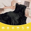 NICETOWN Grey Fleece Twin Blanket – 300GSM Soft Lightweight Plush Cozy Twin Blankets for Bed, Sofa, Couch, Travel, Camping, 60×80 inches(Sherpa & Fleece – Black)