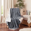 NICETOWN Grey Fleece Twin Blanket – 300GSM Soft Lightweight Plush Cozy Twin Blankets for Bed, Sofa, Couch, Travel, Camping, 60×80 inches(Sherpa & Fleece – Dark Grey)