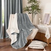 NICETOWN Grey Fleece Twin Blanket – 300GSM Soft Lightweight Plush Cozy Twin Blankets for Bed, Sofa, Couch, Travel, Camping, 60×80 inches(Sherpa & Fleece – Light Grey)