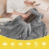 NICETOWN Grey Fleece Twin Blanket – 300GSM Soft Lightweight Plush Cozy Twin Blankets for Bed, Sofa, Couch, Travel, Camping, 60×80 inches(Sherpa & Fleece – Light Grey)