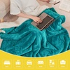 NICETOWN Grey Fleece Twin Blanket – 300GSM Soft Lightweight Plush Cozy Twin Blankets for Bed, Sofa, Couch, Travel, Camping, 60×80 inches(Sherpa & Fleece – Teal)