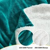 NICETOWN Grey Fleece Twin Blanket – 300GSM Soft Lightweight Plush Cozy Twin Blankets for Bed, Sofa, Couch, Travel, Camping, 60×80 inches(Sherpa & Fleece – Teal)