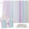 NICETOWN Kids Room Decor Curtains for Girls Nursery, Star Cut Princess Room Design Curtains with Versatile Styling Options for Backdrops (Pink & Yellow & Green & Pink, Each is W52 x L84, Sold by 2)(Purple & Blue & Yellow)