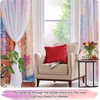 NICETOWN Kids Room Decor Curtains for Girls Nursery, Star Cut Princess Room Design Curtains with Versatile Styling Options for Backdrops (Pink & Yellow & Green & Pink, Each is W52 x L84, Sold by 2)(Yellow & Pink)