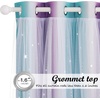 NICETOWN Kids Room Decor Curtains for Girls Nursery, Star Cut Princess Room Design Curtains with Versatile Styling Options for Backdrops (Pink & Yellow & Green & Pink, Each is W52 x L84, Sold by 2)(Moon Star | Teal & Purple)