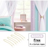 NICETOWN Kids Room Decor Curtains for Girls Nursery, Star Cut Princess Room Design Curtains with Versatile Styling Options for Backdrops (Pink & Yellow & Green & Pink, Each is W52 x L84, Sold by 2)(Blue & Purple & Pink)