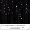 NICETOWN Kids Room Decor Curtains for Girls Nursery, Star Cut Princess Room Design Curtains with Versatile Styling Options for Backdrops (Pink & Yellow & Green & Pink, Each is W52 x L84, Sold by 2)(Moon Star | Grey)