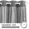 NICETOWN Kids Room Decor Curtains for Girls Nursery, Star Cut Princess Room Design Curtains with Versatile Styling Options for Backdrops (Pink & Yellow & Green & Pink, Each is W52 x L84, Sold by 2)(Moon Star | Grey)