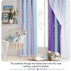 NICETOWN Kids Room Decor Curtains for Girls Nursery, Star Cut Princess Room Design Curtains with Versatile Styling Options for Backdrops (Pink & Yellow & Green & Pink, Each is W52 x L84, Sold by 2)(Teal & Purple)