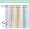 NICETOWN Kids Room Decor Curtains for Girls Nursery, Star Cut Princess Room Design Curtains with Versatile Styling Options for Backdrops (Pink & Yellow & Green & Pink, Each is W52 x L84, Sold by 2)(Rainbow-3)
