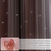 NICETOWN Kids Room Decor Curtains for Girls Nursery, Star Cut Princess Room Design Curtains with Versatile Styling Options for Backdrops (Pink & Yellow & Green & Pink, Each is W52 x L84, Sold by 2)(Pink & Grey)