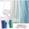 NICETOWN Kids Room Decor Curtains for Girls Nursery, Star Cut Princess Room Design Curtains with Versatile Styling Options for Backdrops (Pink & Yellow & Green & Pink, Each is W52 x L84, Sold by 2)(Rainbow-1)