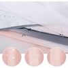 NICETOWN Kids Room Decor Curtains for Girls Nursery, Star Cut Princess Room Design Curtains with Versatile Styling Options for Backdrops (Pink & Yellow & Green & Pink, Each is W52 x L84, Sold by 2)(Moon Star | Pink & Grey)