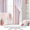 NICETOWN Kids Room Decor Curtains for Girls Nursery, Star Cut Princess Room Design Curtains with Versatile Styling Options for Backdrops (Pink & Yellow & Green & Pink, Each is W52 x L84, Sold by 2)(Pink & Grey)