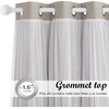 NICETOWN Kids Room Decor Curtains for Girls Nursery, Star Cut Princess Room Design Curtains with Versatile Styling Options for Backdrops (Pink & Yellow & Green & Pink, Each is W52 x L84, Sold by 2)(Faux Linen | Angora)