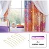 NICETOWN Kids Room Decor Curtains for Girls Nursery, Star Cut Princess Room Design Curtains with Versatile Styling Options for Backdrops (Pink & Yellow & Green & Pink, Each is W52 x L84, Sold by 2)(Yellow & Pink)