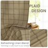 NICETOWN Taupe Plaid Print Linen Gingham Curtains 96 inches Long(Diagonal Check | Linen)