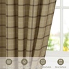 NICETOWN Taupe Plaid Print Linen Gingham Curtains 96 inches Long(Grid Pattern | Linen)