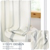 NICETOWN Taupe Plaid Print Linen Gingham Curtains 96 inches Long(Sea Blue)