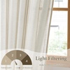 NICETOWN Taupe Plaid Print Linen Gingham Curtains 96 inches Long(Taupe)