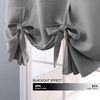 NICETOWN Thermal Insulated Blackout Short Curtain – Bathroom Curtain Gray Tie Up Shade for Small Window, Window Valance Balloon Roman Blind (Rod Pocket Panel, 46 inches W x 63 inches L)(Silver Grey)