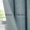 NICETOWN Thermal Insulated Blackout Short Curtain – Bathroom Curtain Gray Tie Up Shade for Small Window, Window Valance Balloon Roman Blind (Rod Pocket Panel, 46 inches W x 63 inches L)(Velvet Stone Blue)
