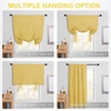 NICETOWN Thermal Insulated Blackout Short Curtain – Bathroom Curtain Gray Tie Up Shade for Small Window, Window Valance Balloon Roman Blind (Rod Pocket Panel, 46 inches W x 63 inches L)(Yellow)