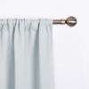 NICETOWN Thermal Insulated Blackout Short Curtain – Bathroom Curtain Gray Tie Up Shade for Small Window, Window Valance Balloon Roman Blind (Rod Pocket Panel, 46 inches W x 63 inches L)(Greyish White)