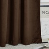 NICETOWN Thermal Insulated Blackout Short Curtain – Bathroom Curtain Gray Tie Up Shade for Small Window, Window Valance Balloon Roman Blind (Rod Pocket Panel, 46 inches W x 63 inches L)(Velvet Coffee Brown)