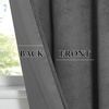 NICETOWN Thermal Insulated Blackout Short Curtain – Bathroom Curtain Gray Tie Up Shade for Small Window, Window Valance Balloon Roman Blind (Rod Pocket Panel, 46 inches W x 63 inches L)(Velvet Grey)