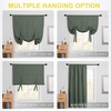 NICETOWN Thermal Insulated Blackout Short Curtain – Bathroom Curtain Gray Tie Up Shade for Small Window, Window Valance Balloon Roman Blind (Rod Pocket Panel, 46 inches W x 63 inches L)(Dark Mallard)