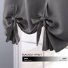 NICETOWN Thermal Insulated Blackout Short Curtain – Bathroom Curtain Gray Tie Up Shade for Small Window, Window Valance Balloon Roman Blind (Rod Pocket Panel, 46 inches W x 63 inches L)(Grey)